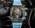 Swiss Quality Copy Richard Mille Rm27-02 Watch All Black Carbon Case Blue Rubber